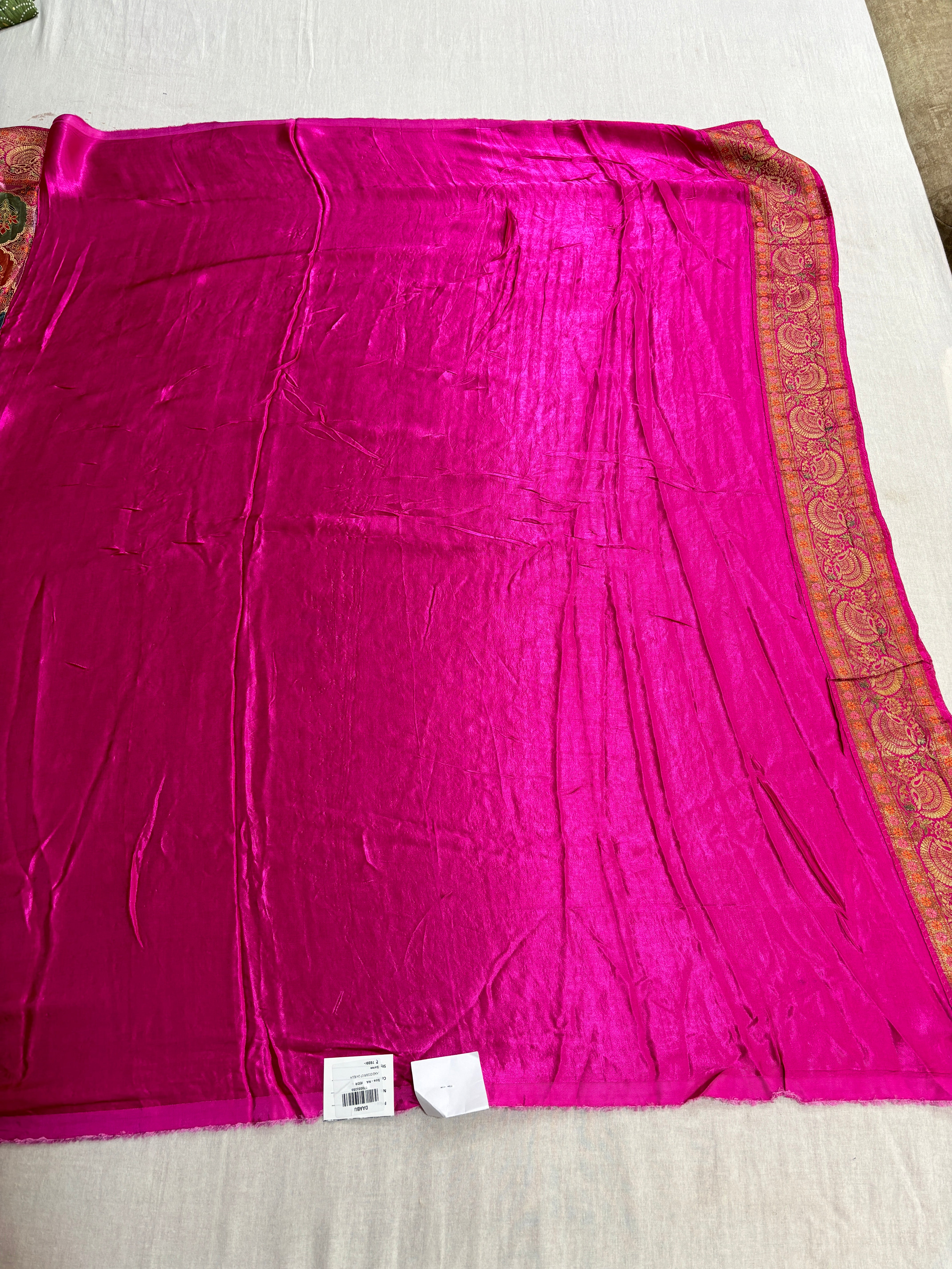 Pink & Purple Festive Banarasi Silk Saree