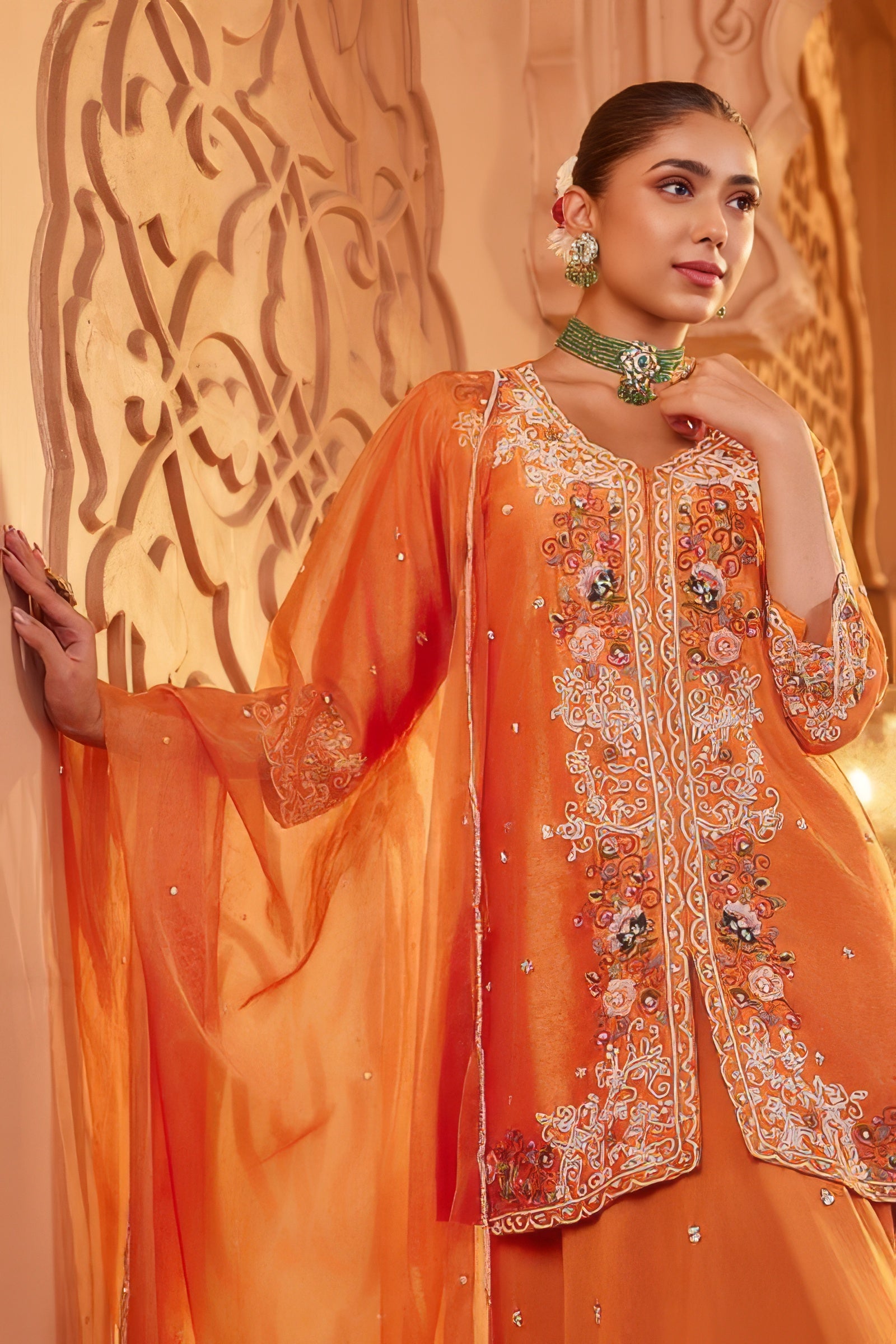 Regal Rouge-Skirt Set
