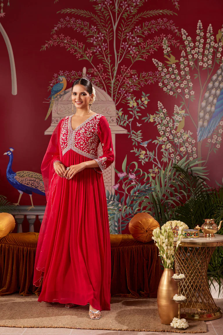 Shop Designer Printed Anarkali Dress And Party Wear Festive Gowns Online |  Vasansi Jaipur
