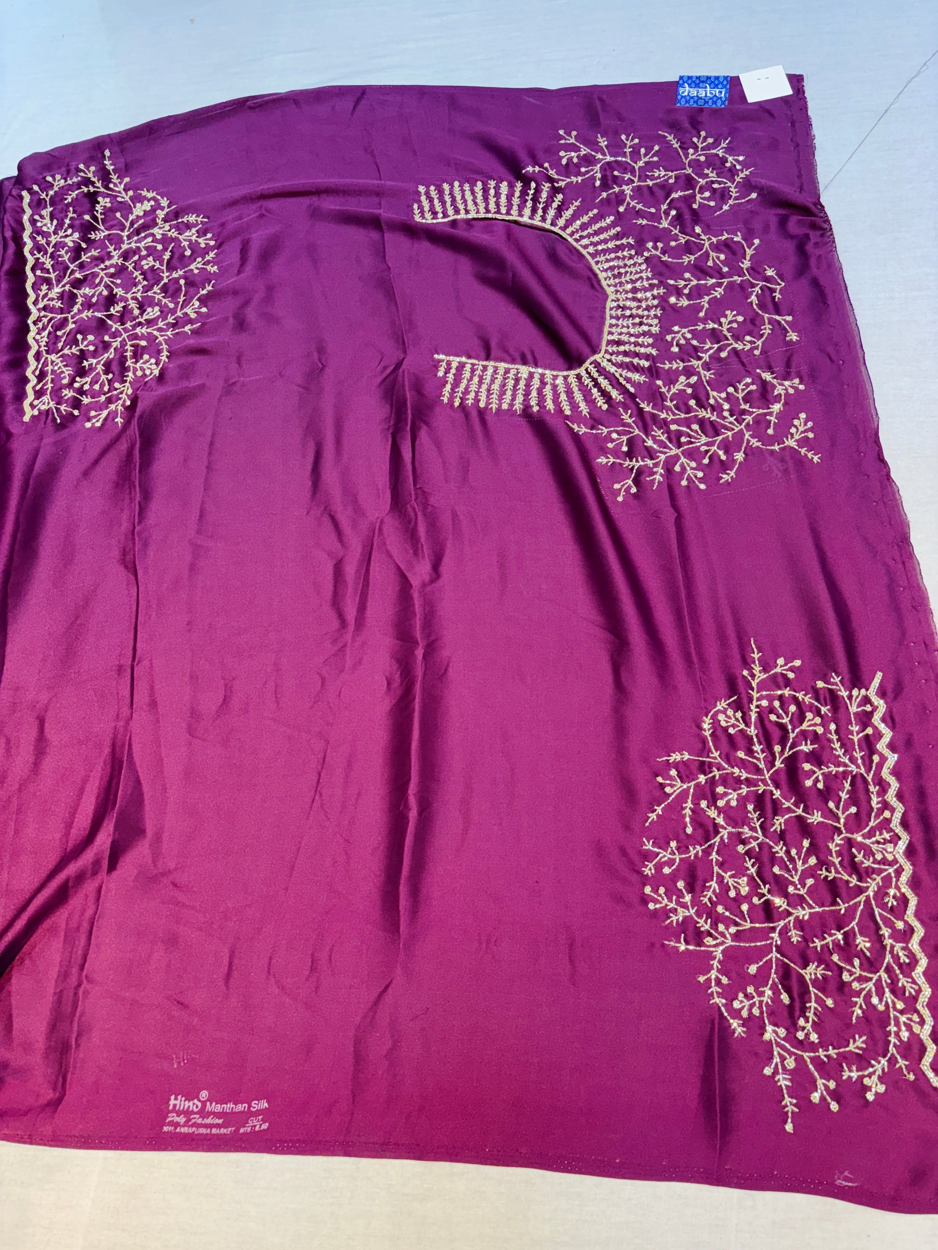 Purple Plain Festive Saree