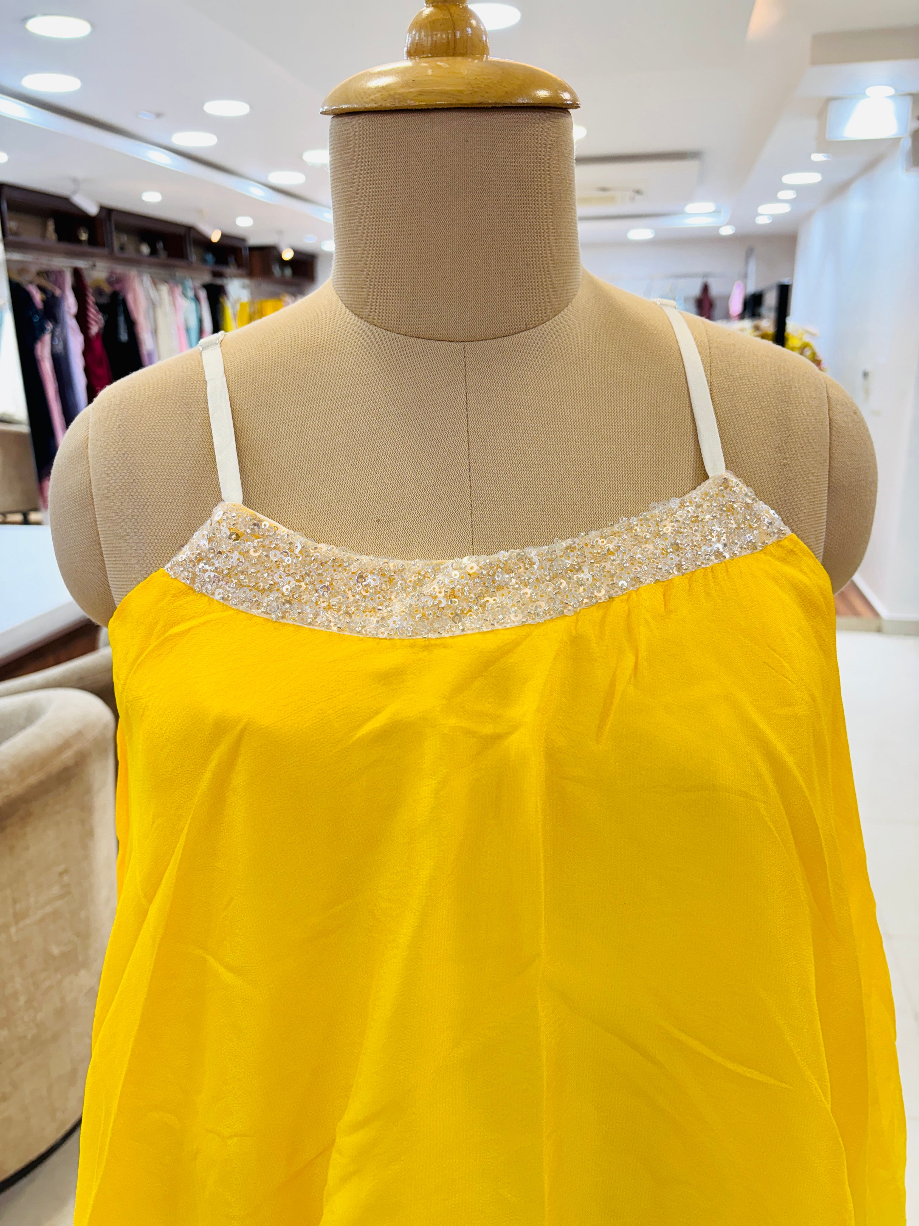 Shaded Yellow Pastel Sharara Set