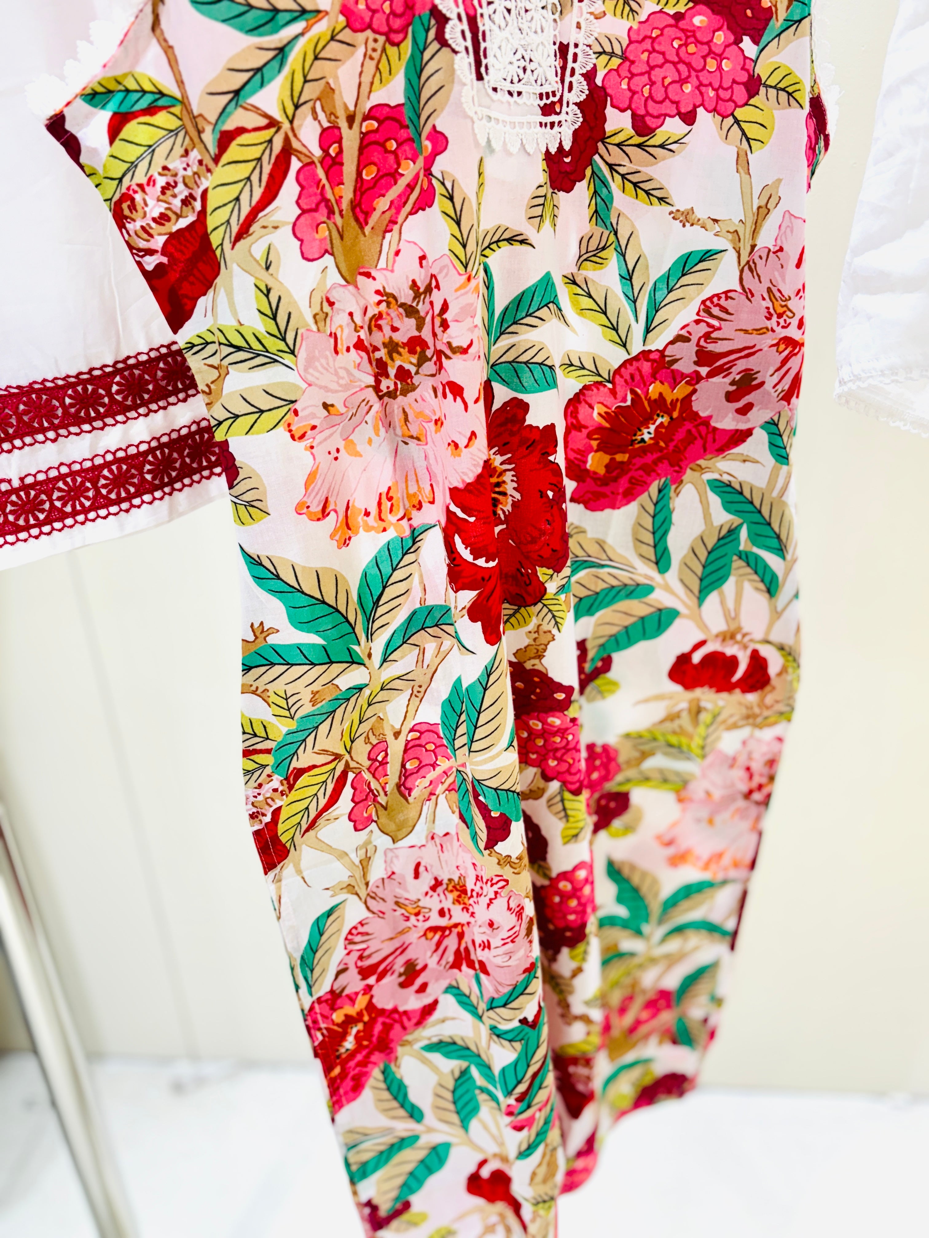 Floral Printed Cotton Suit Set