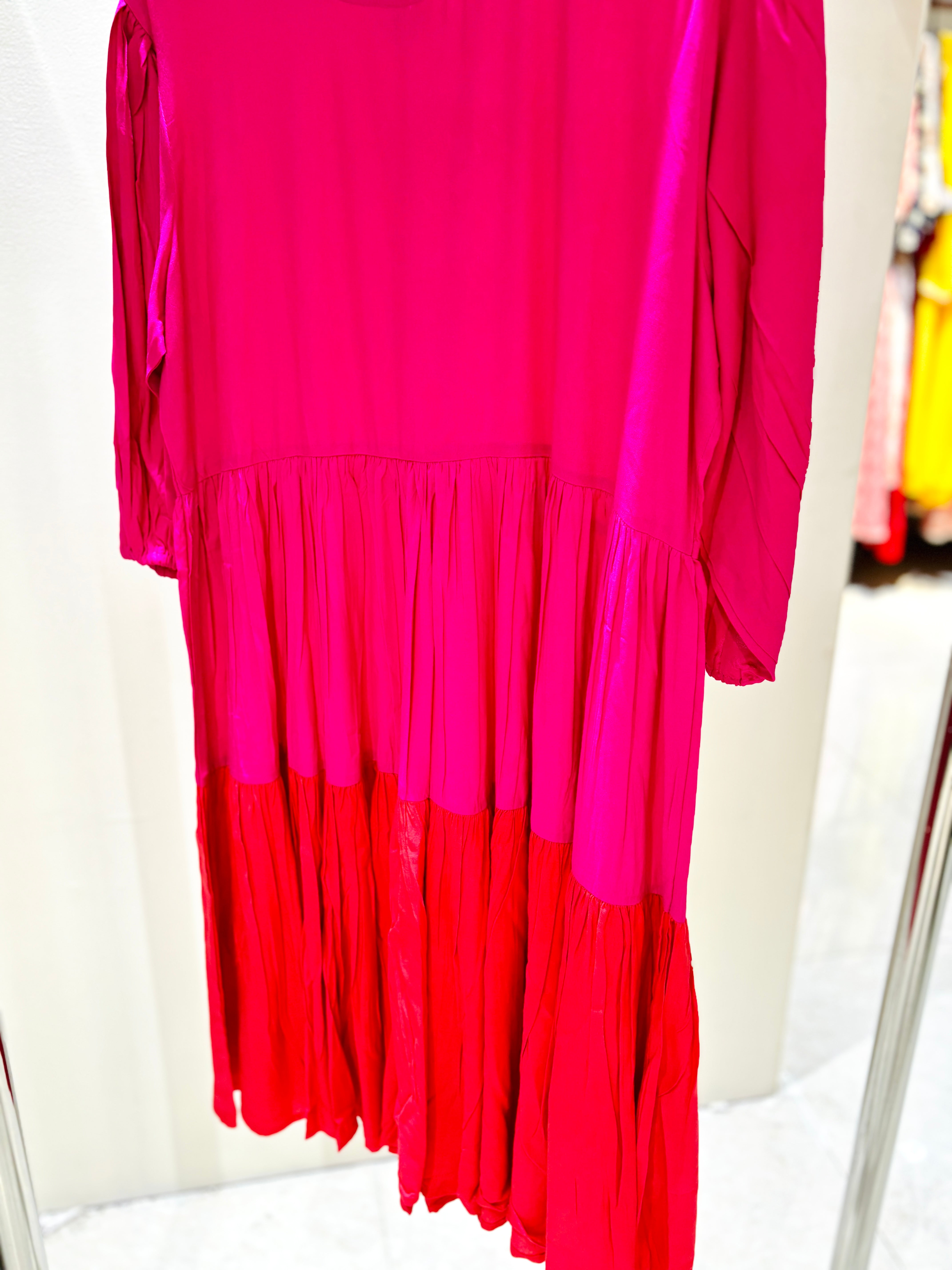 Pink Color block Dress