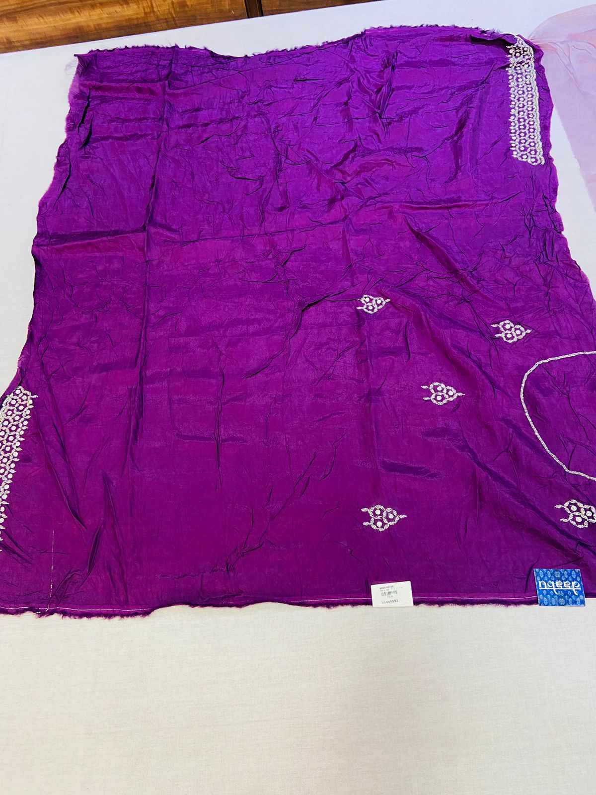 Purple Pure Silk Designer Saree