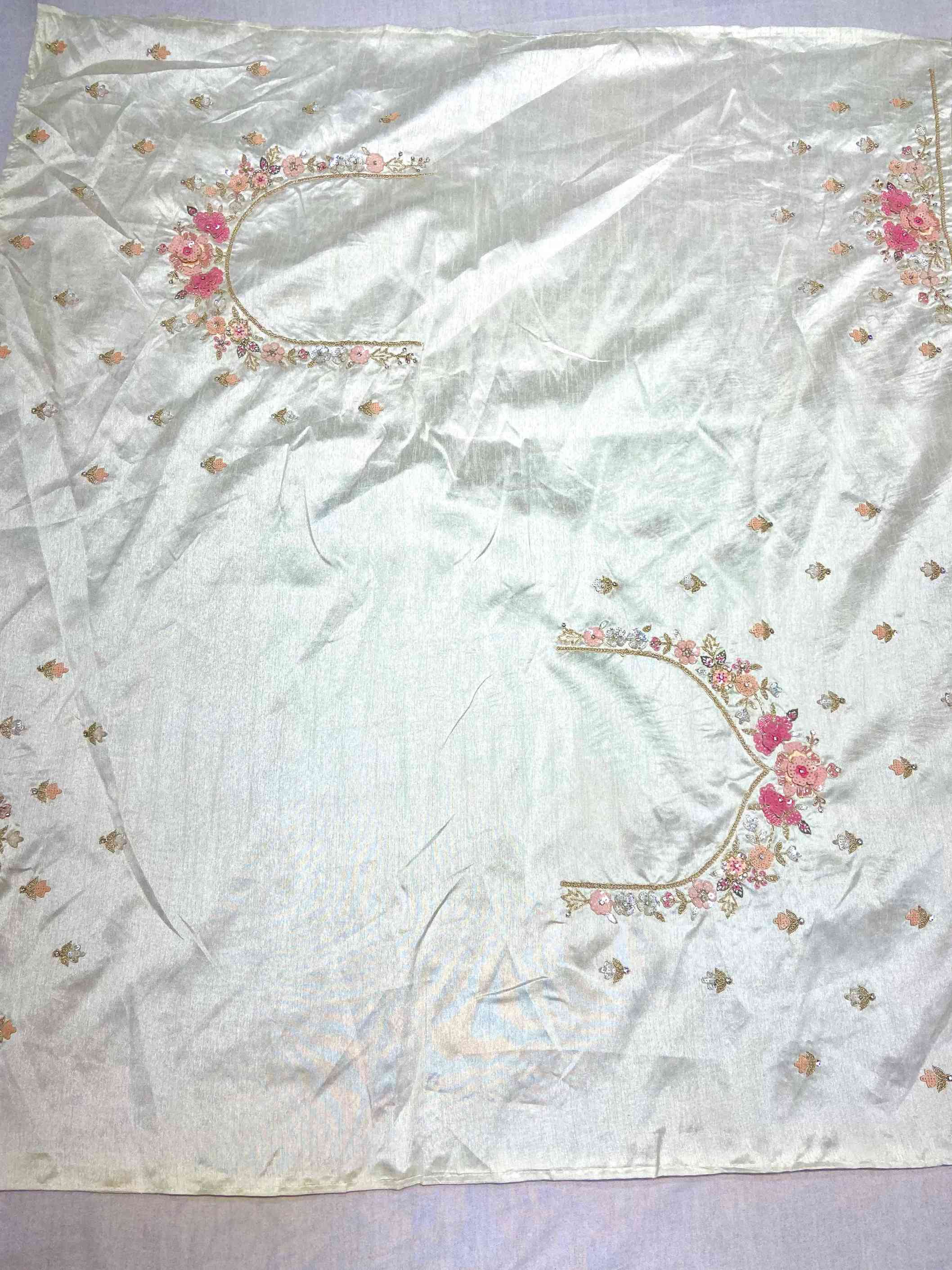 Off White Tissue Organza Saree