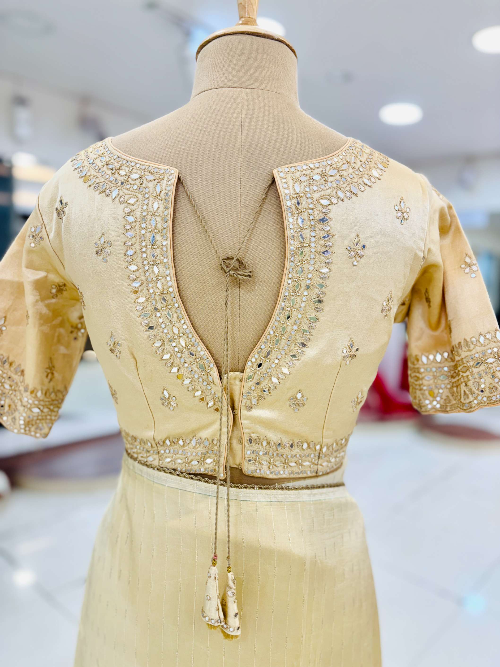 Light Brown Silk Saree WIth Readymade Blouse