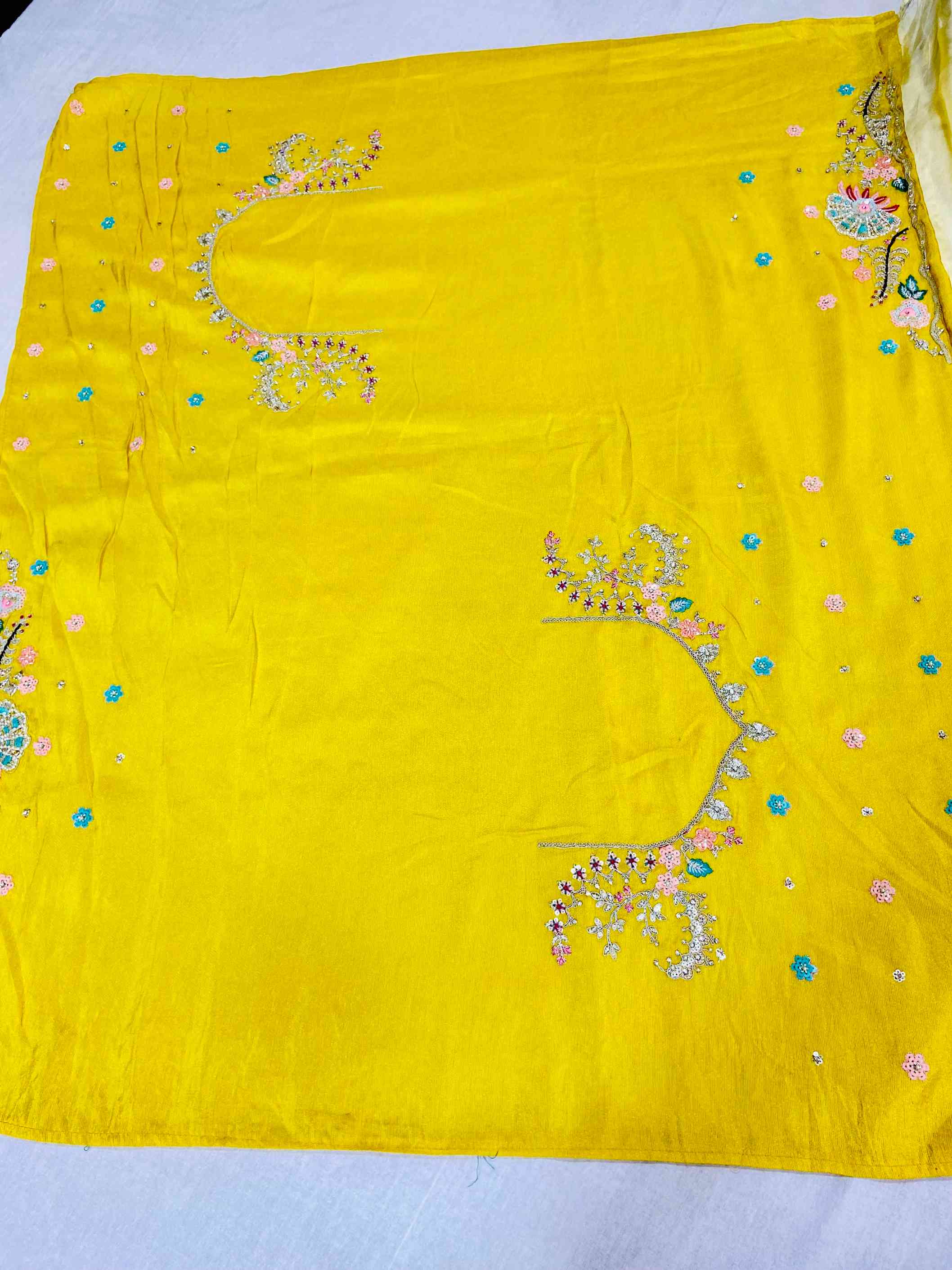 Shaded Yellow Tissue Silk Saree