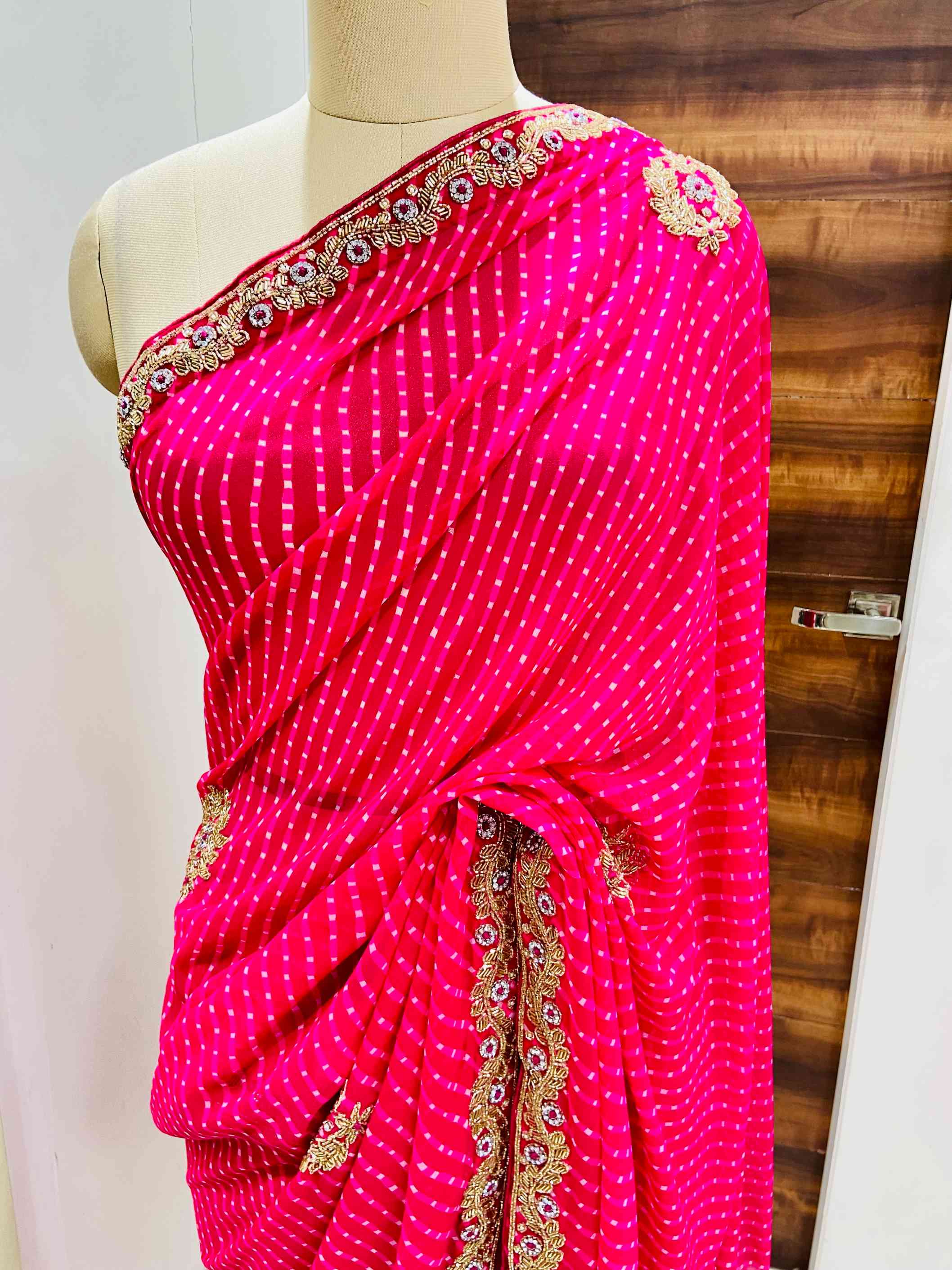 Pure Upada Handwork Leheriya Saree – Priyaz Gallery