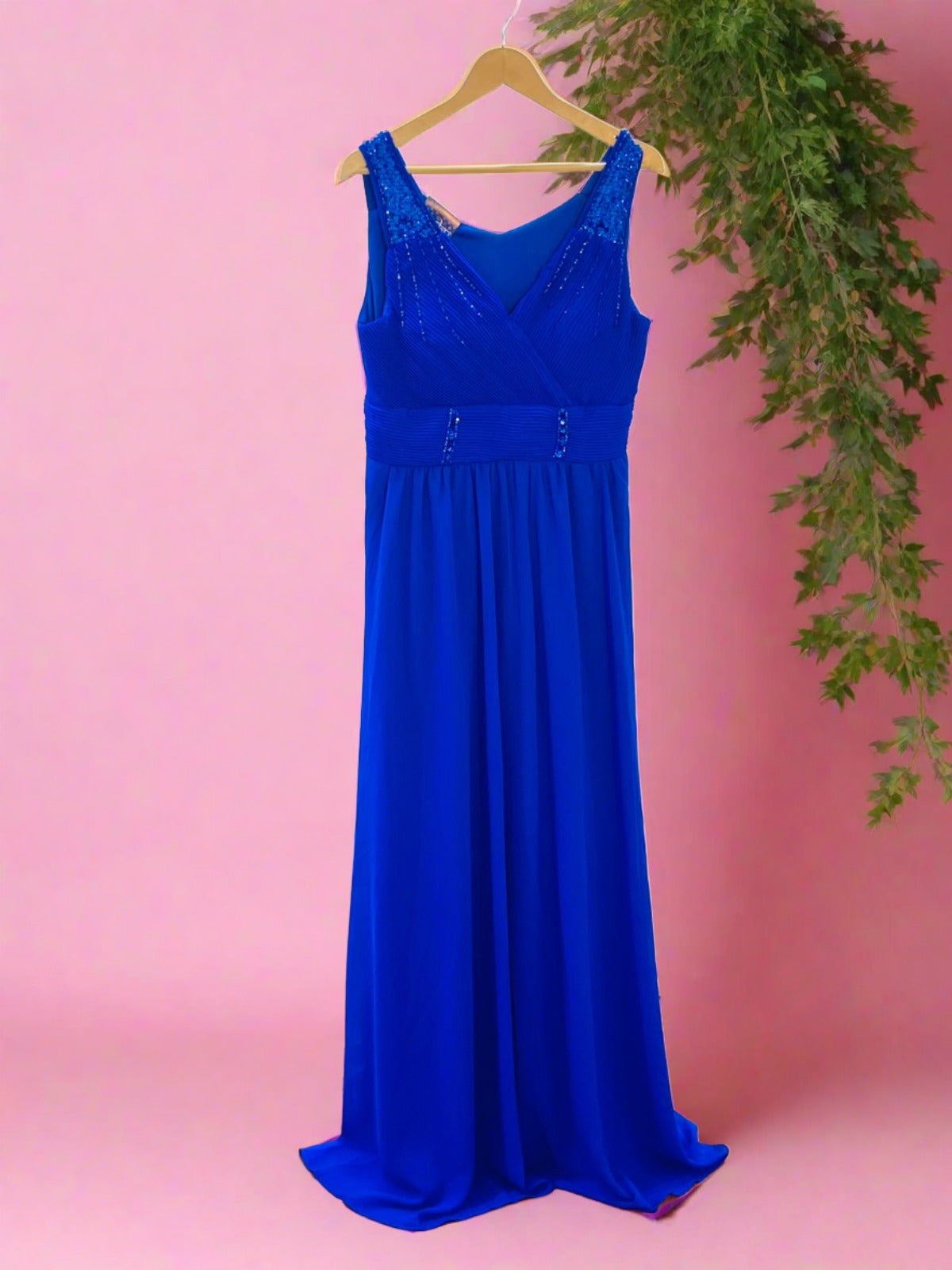 Blue Silk Designer Gown