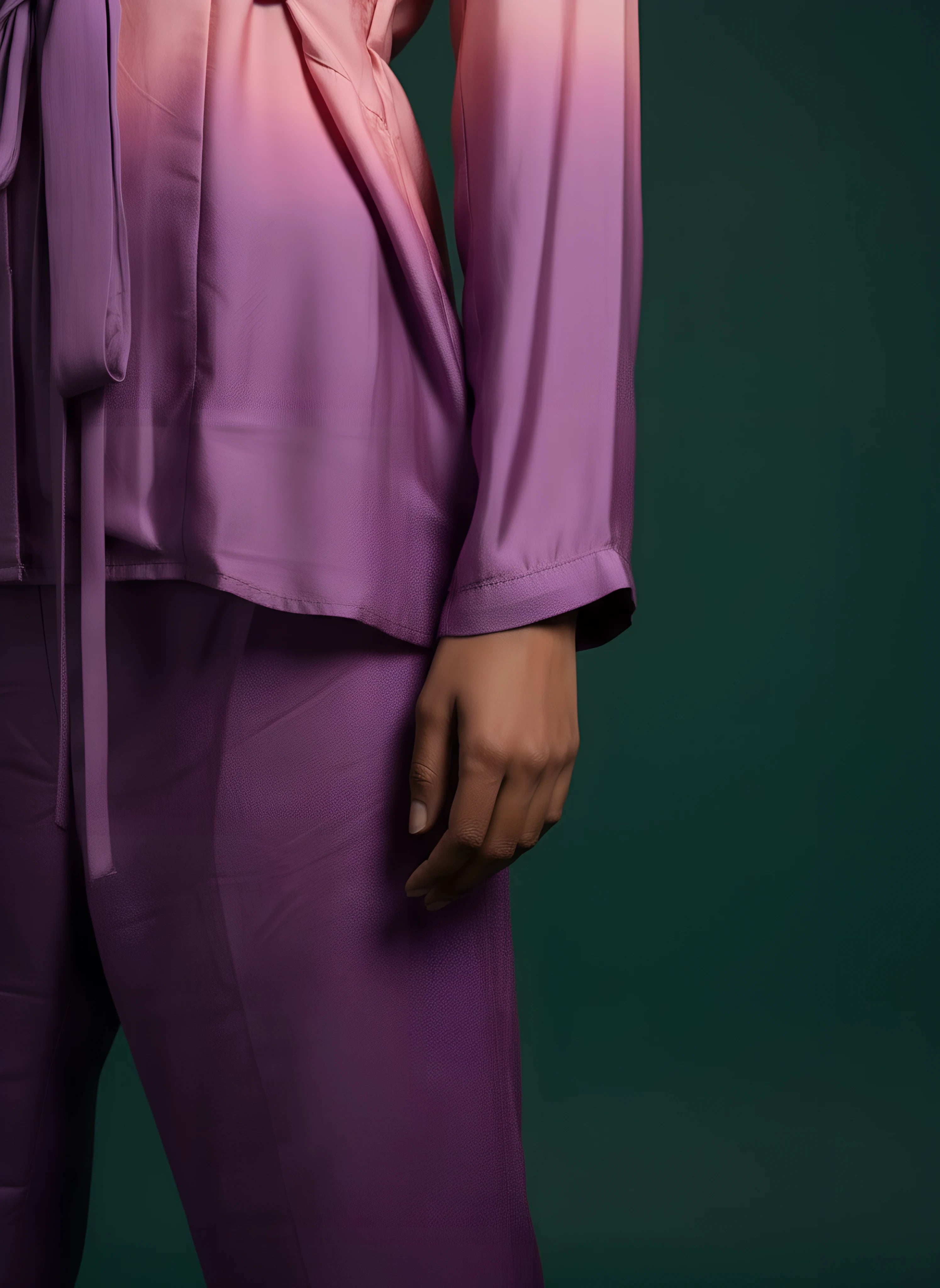 Shaded Purple Top With Bottom Trouser