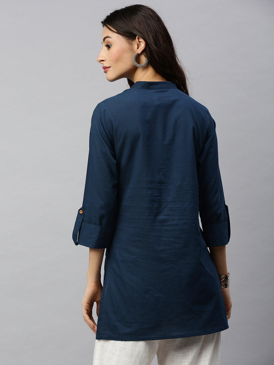 Blue Khadi Cotton Tunic