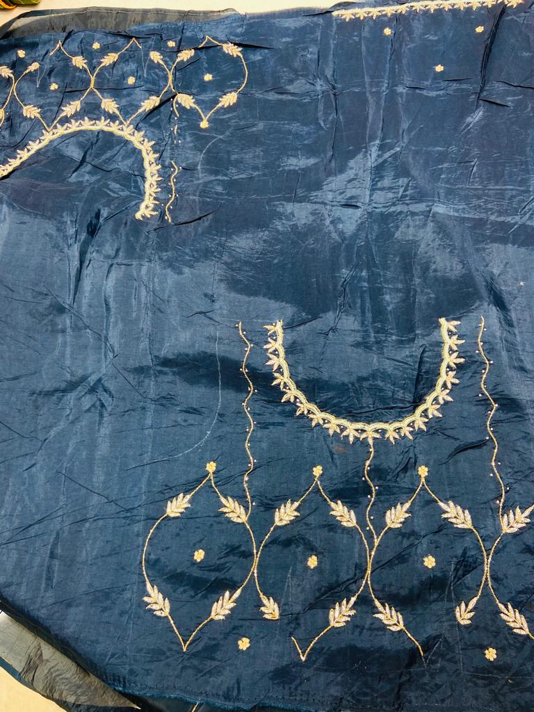 Shaded Blue Silk Saree